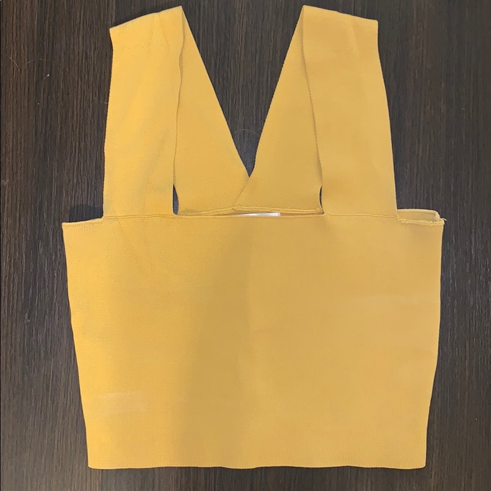 Yellow crop top